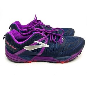 Brooks Cascadia 10 Running Shoe Women's Size  12 B Trail Running Navy Purple